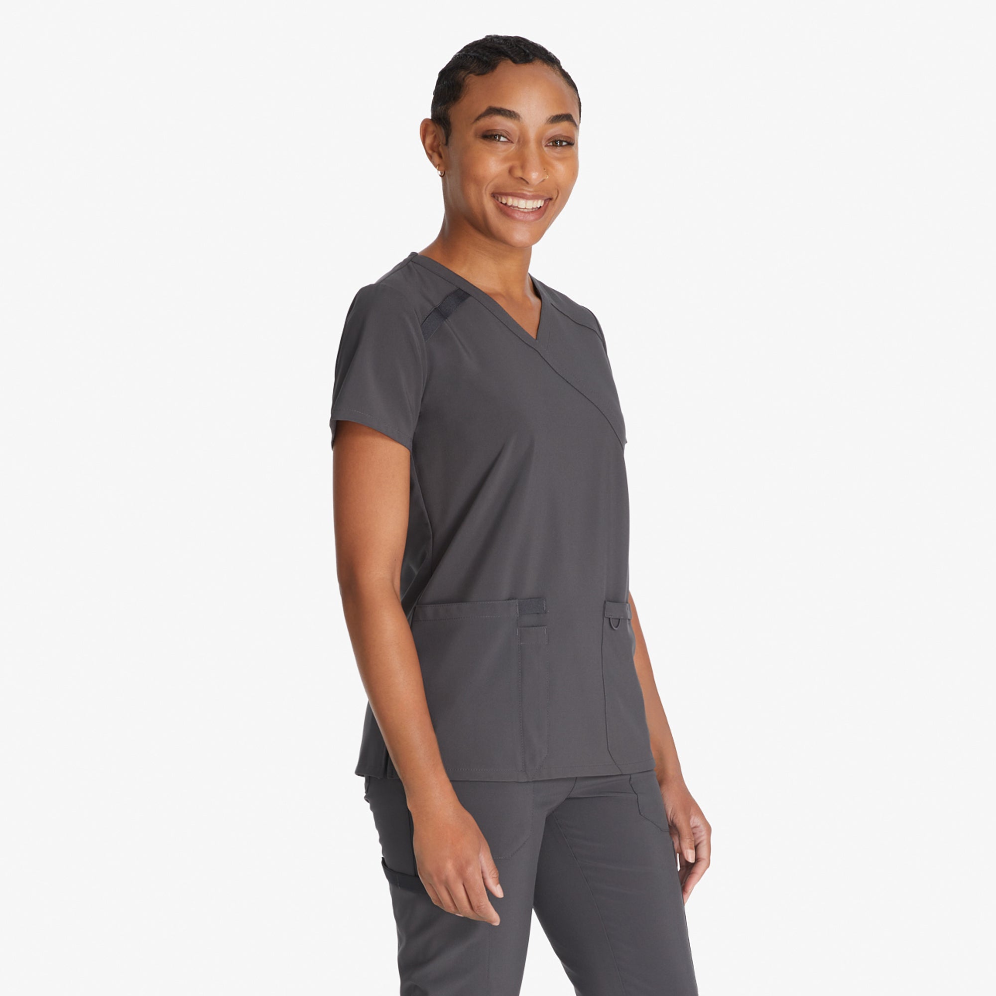 Women's EDS Essentials Mock Wrap Scrub Top