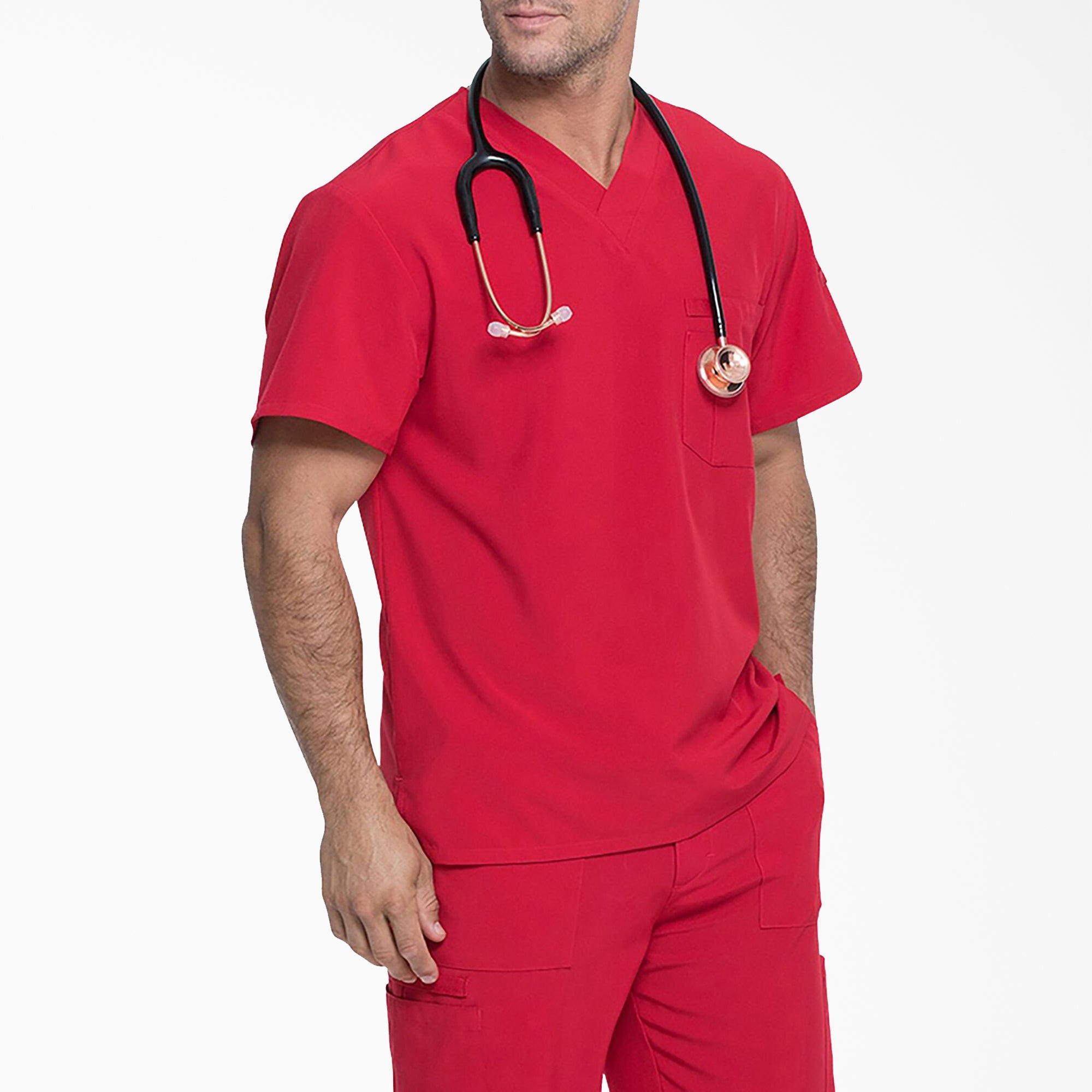 Men's EDS Essentials Tuckable V-Neck Scrub Top