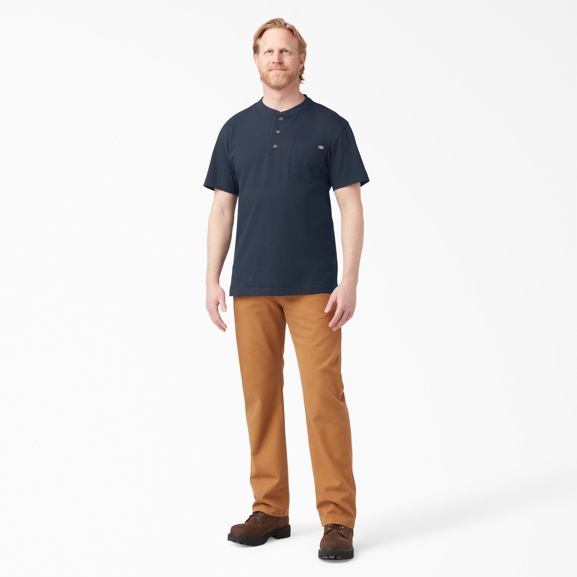 Heavyweight Short Sleeve Henley T-Shirt