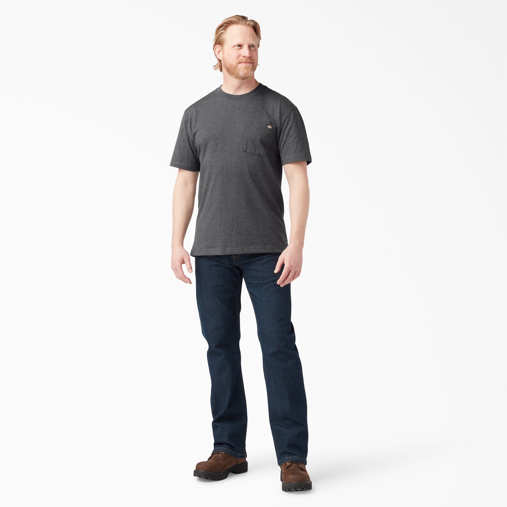 Heavyweight Heathered Short Sleeve Pocket T-Shirt