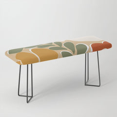 70s boho botanical flowers   Bench
