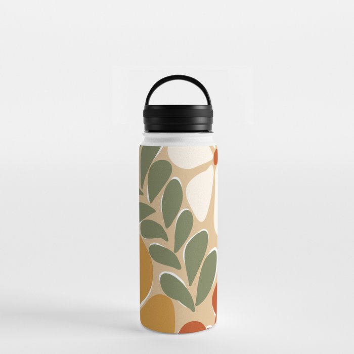 70s boho botanical flowers   Water Bottle