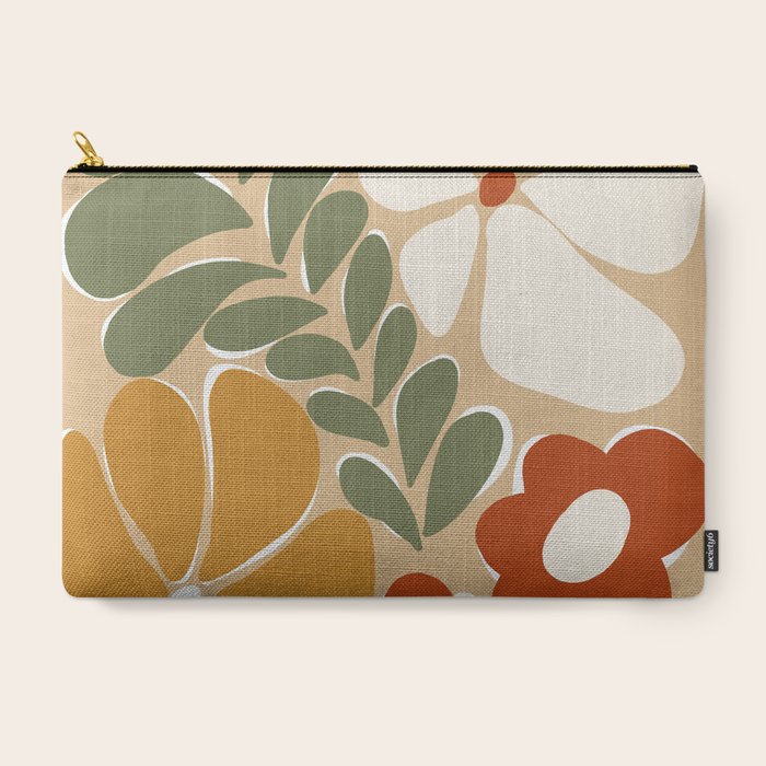 70s boho botanical flowers   Carry All Pouch