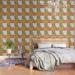 70s boho botanical flowers   Wallpaper