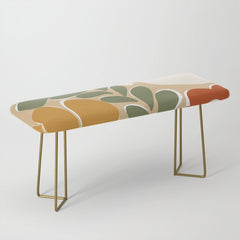 70s boho botanical flowers   Bench