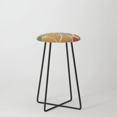 70s boho botanical flowers   Stool
