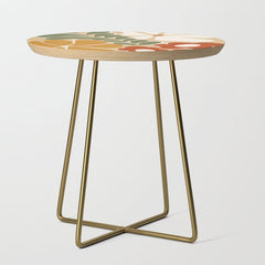 70s boho botanical flowers   Side Table
