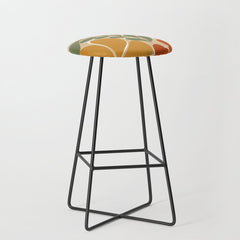 70s boho botanical flowers   Stool