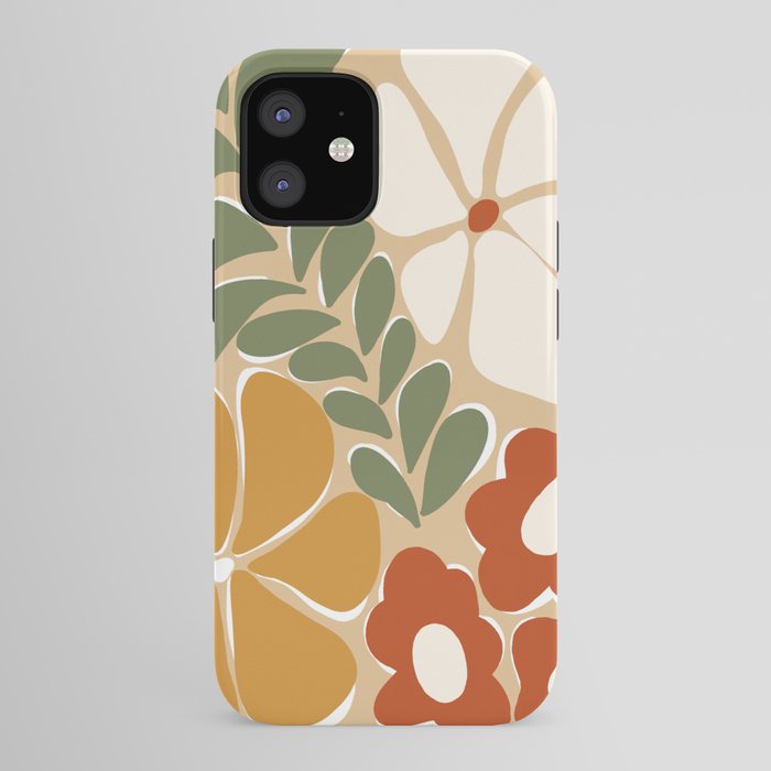 70s boho botanical flowers   iPhone Case