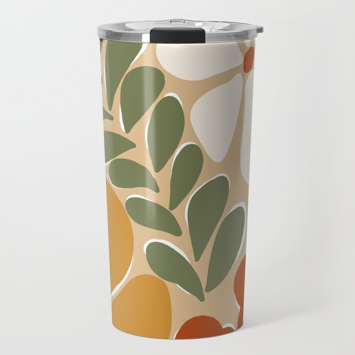 70s boho botanical flowers   Travel Mug