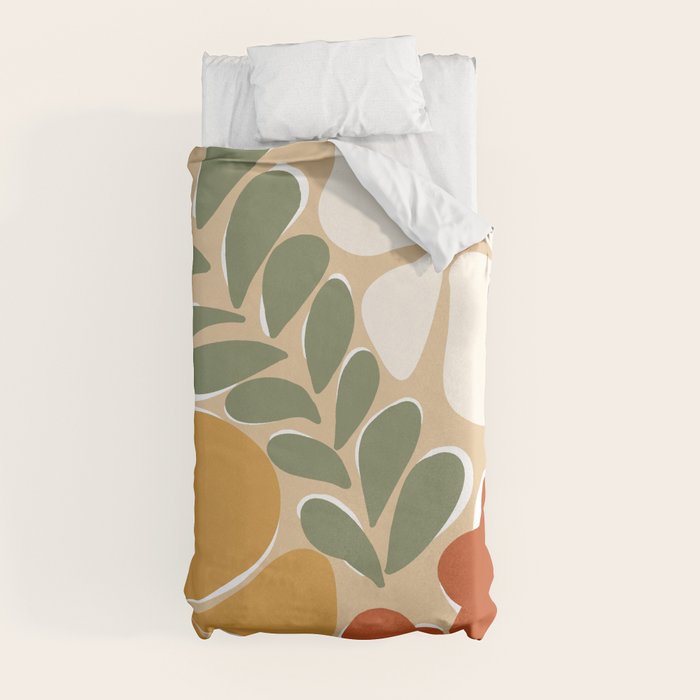70s boho botanical flowers   Duvet Cover