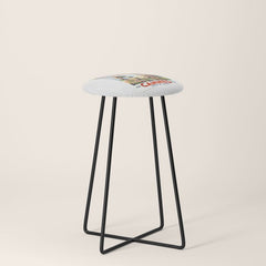 1938 France Cannes Cote D'Azur Travel Poster Stool