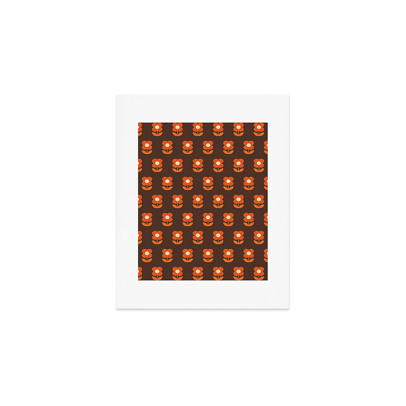 70s Flower Pattern #1 Art Print