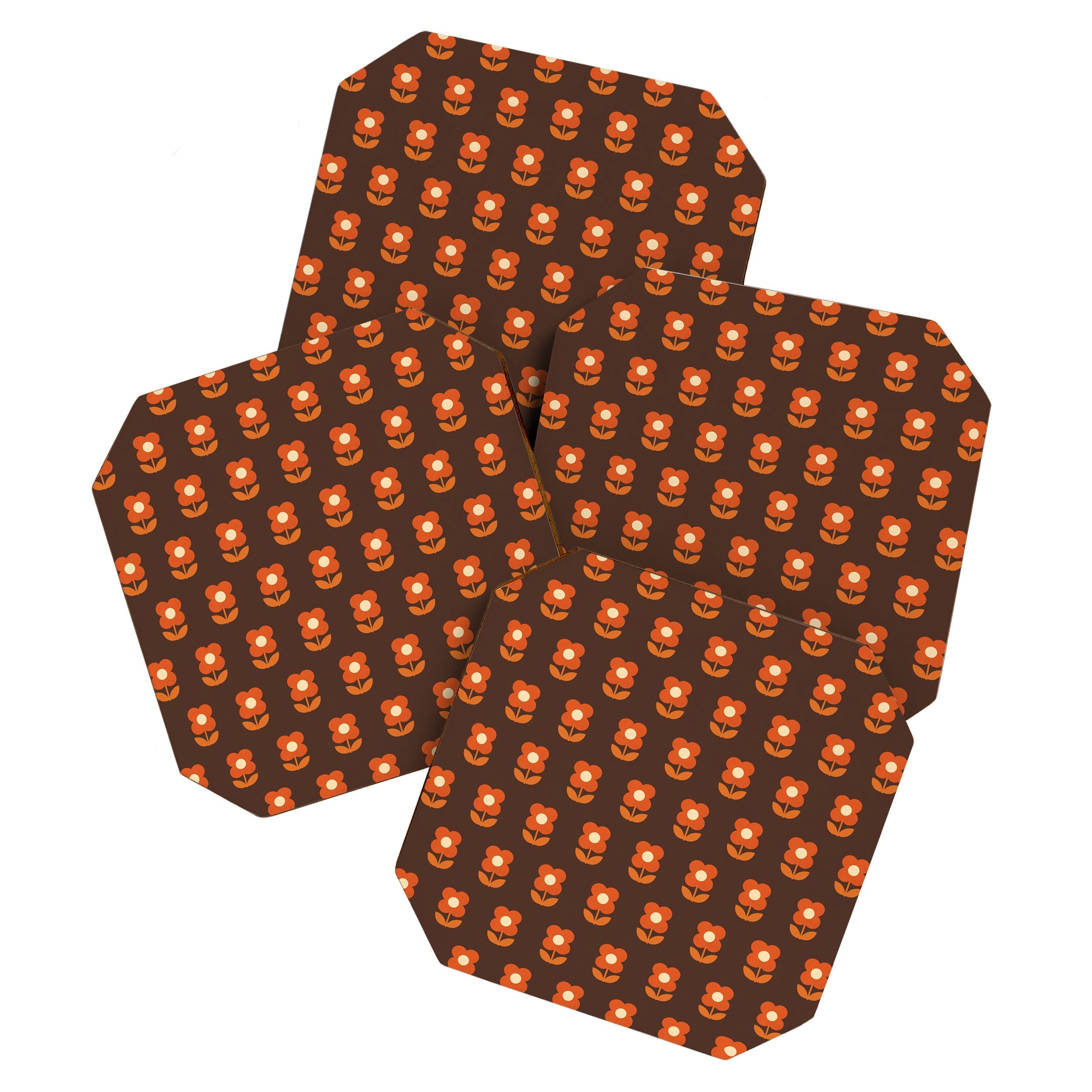 70s Flower Pattern #1 Coaster