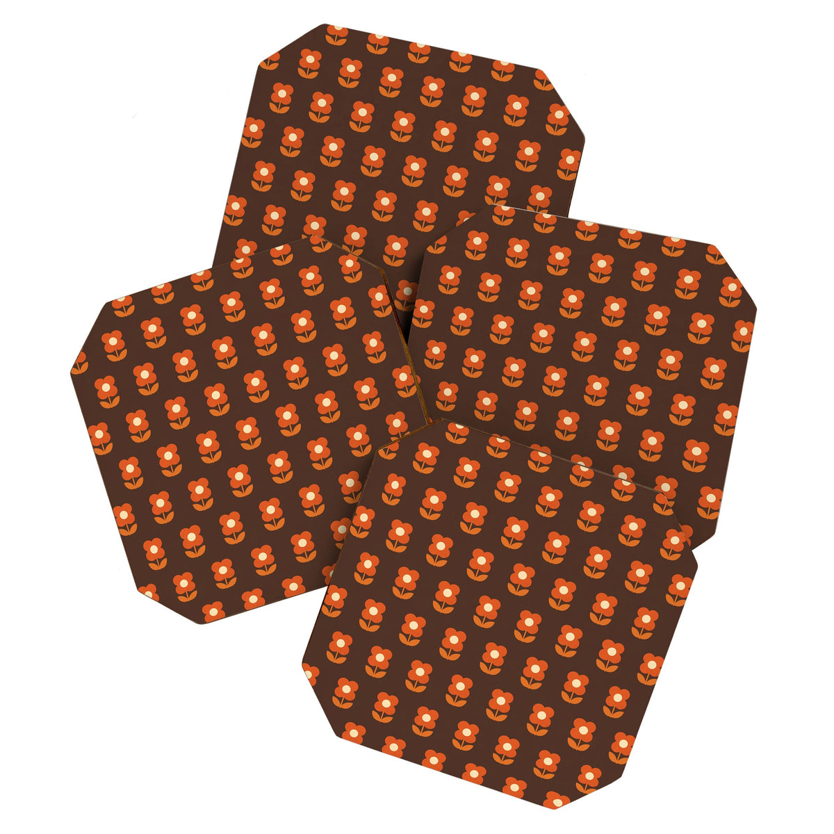 70s Flower Pattern #1 Coaster