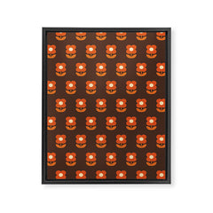 70s Flower Pattern #1 Framed Canvas Print