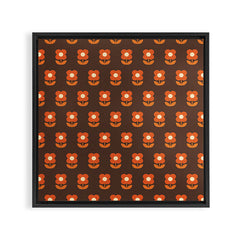 70s Flower Pattern #1 Framed Canvas Print