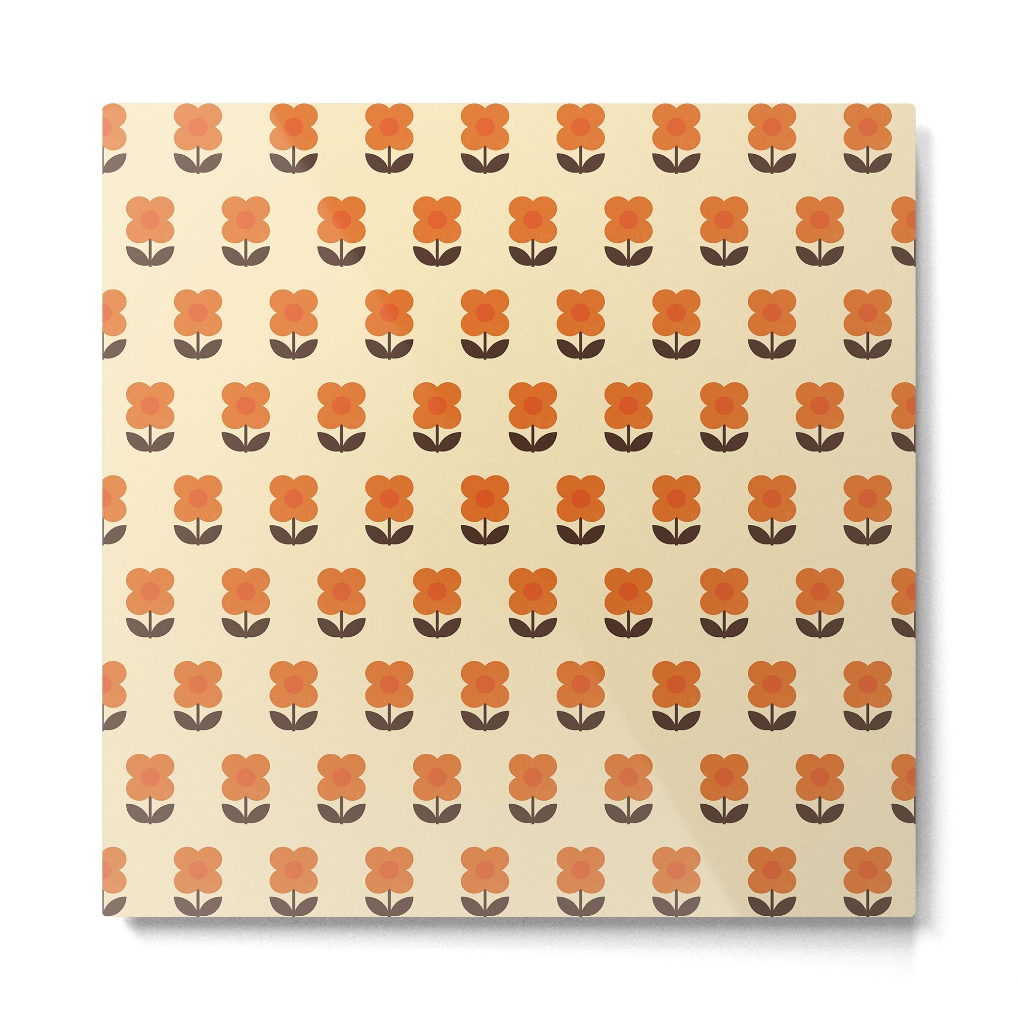 70s Flower Pattern #2 Metal Print