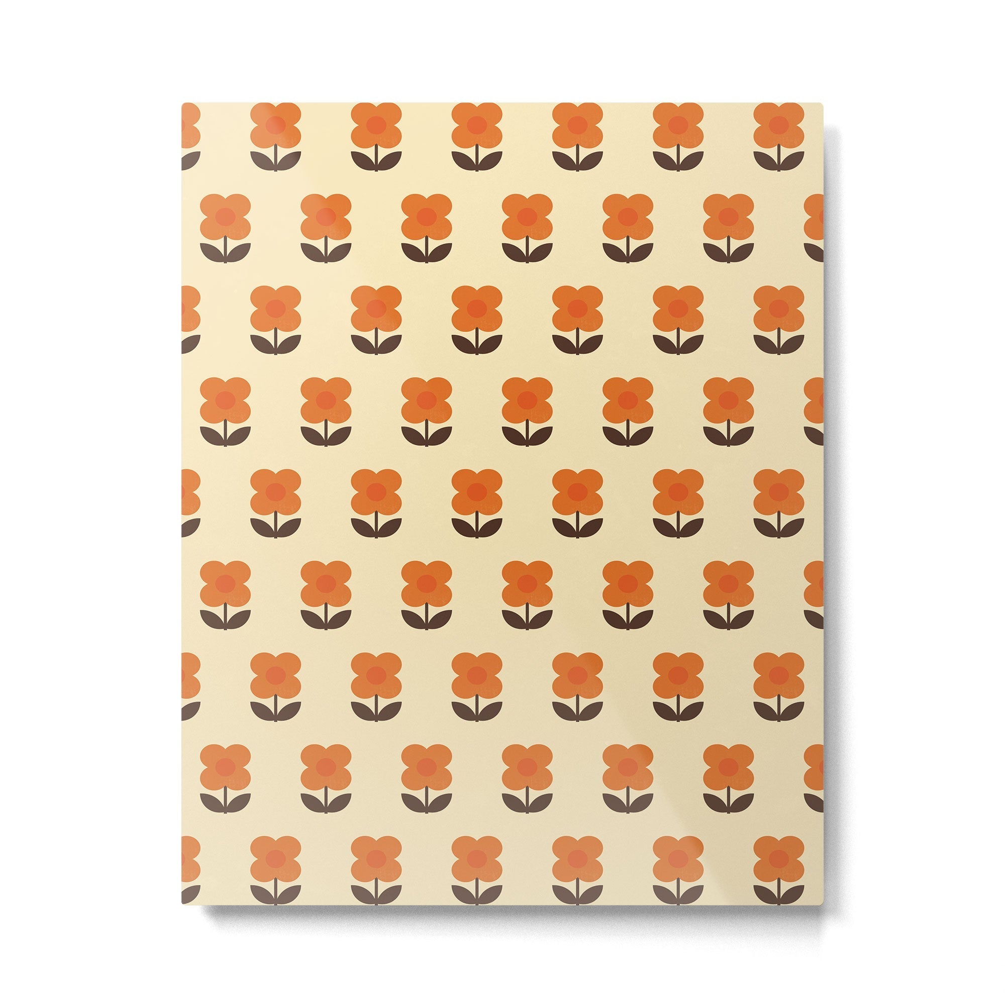 70s Flower Pattern #2 Metal Print