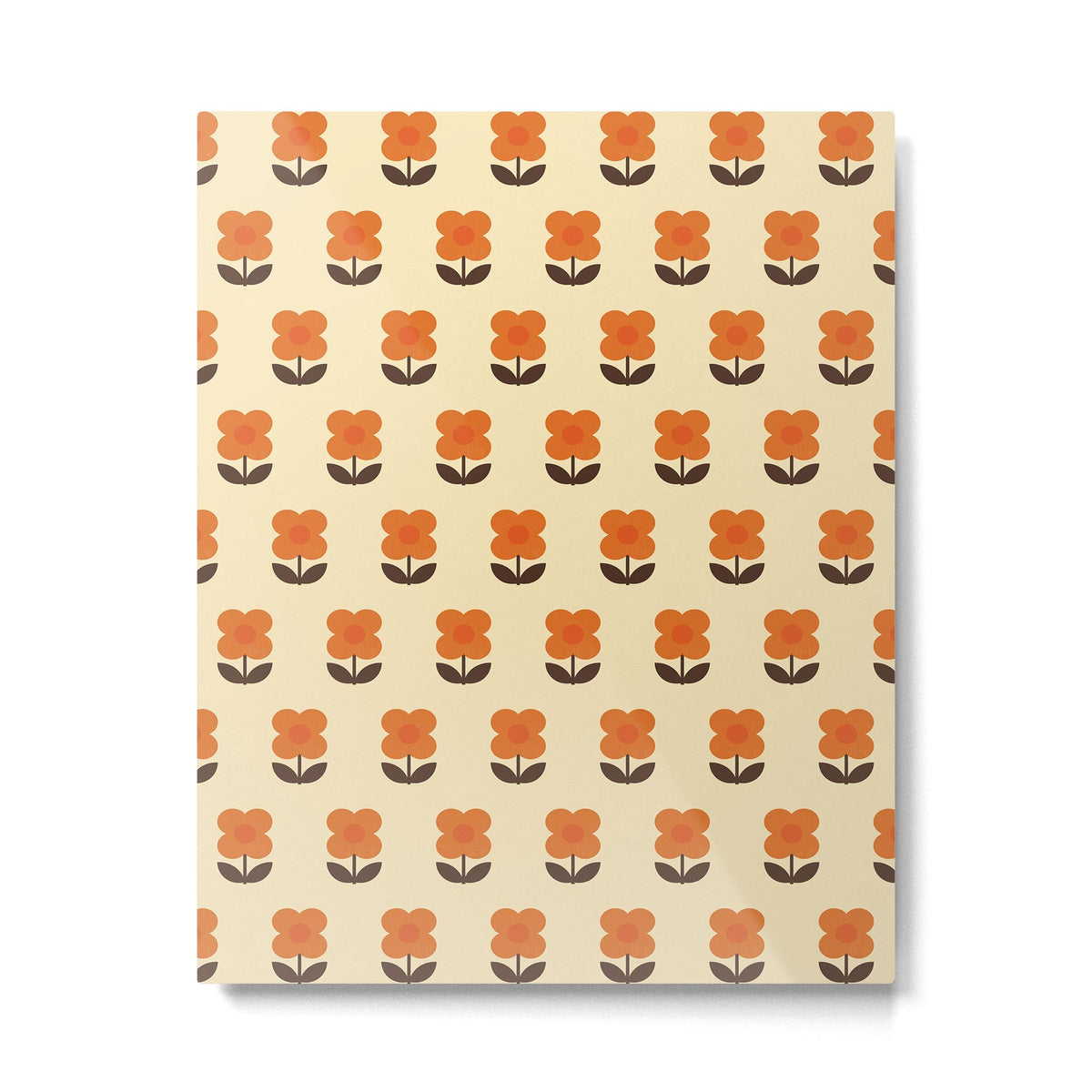 70s Flower Pattern #2 Metal Print