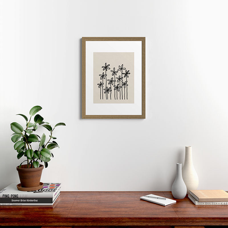 A Field Of Flowers Framed Art Print
