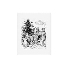 Cats Decorating The Christmas Tree' Vintage Cat Art by Louis Wain Art Print