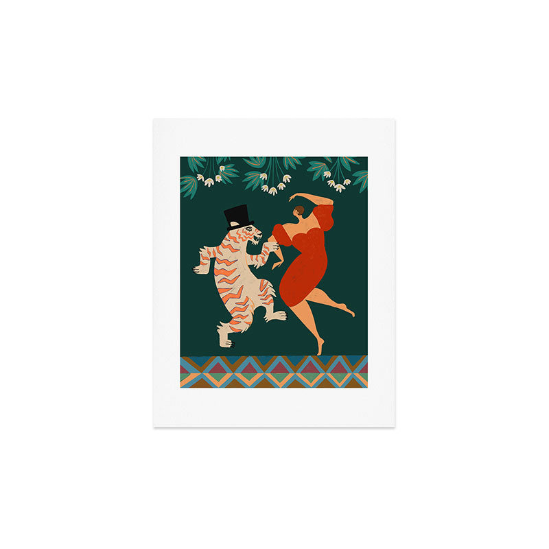 A Date With The Wild Cat  Art Print