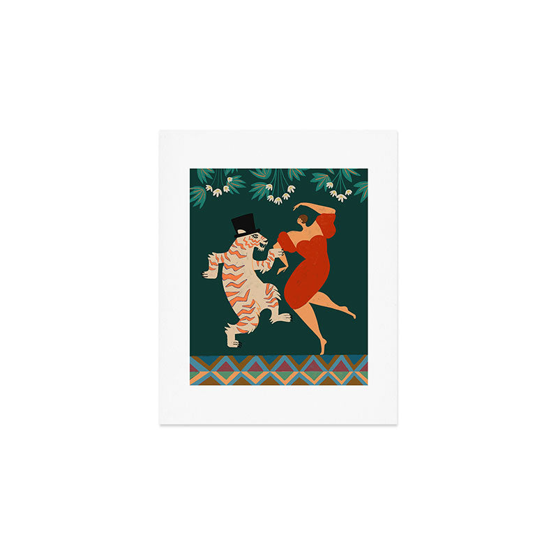 A Date With The Wild Cat  Art Print