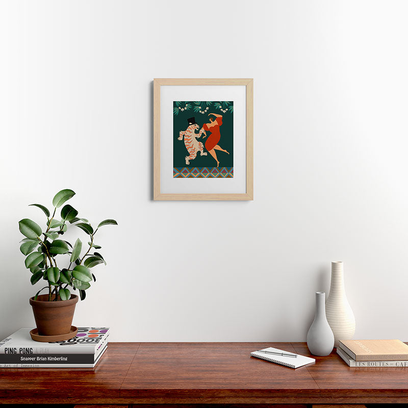 A Date With The Wild Cat  Framed Art Print