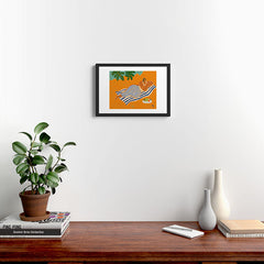 A Day At The Beach Framed Art Print