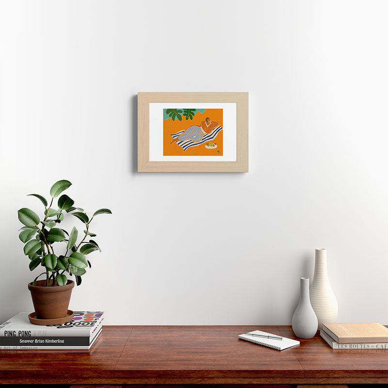A Day At The Beach Framed Art Print