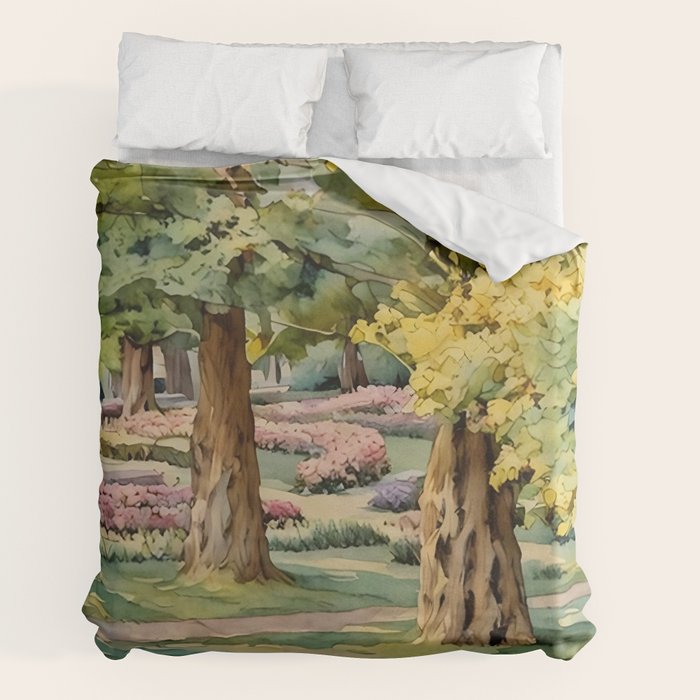 A beautiful day at the park Duvet Cover