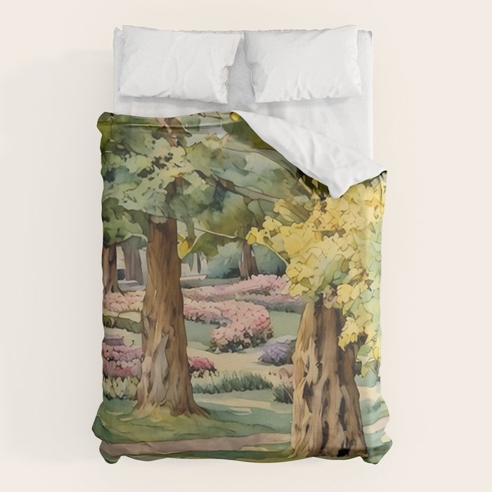 A beautiful day at the park Duvet Cover