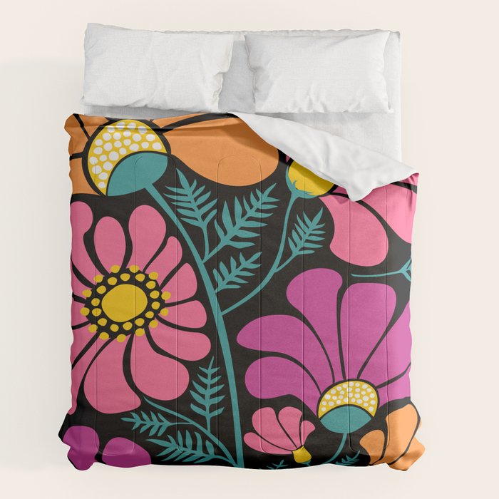 70s Disco Garden Comforter