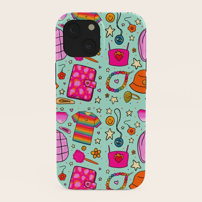 90's Things Print iPhone Case