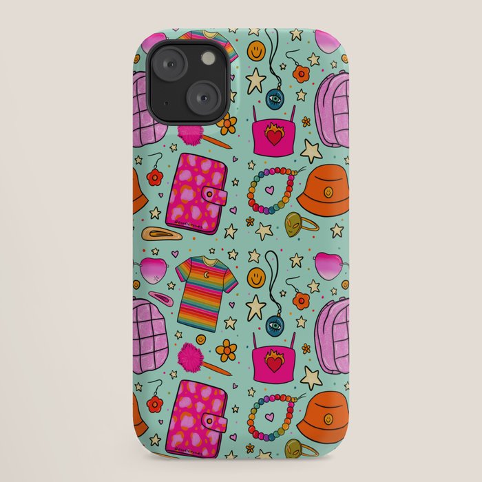 90's Things Print iPhone Case