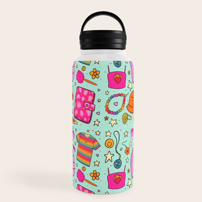 90's Things Print Water Bottle