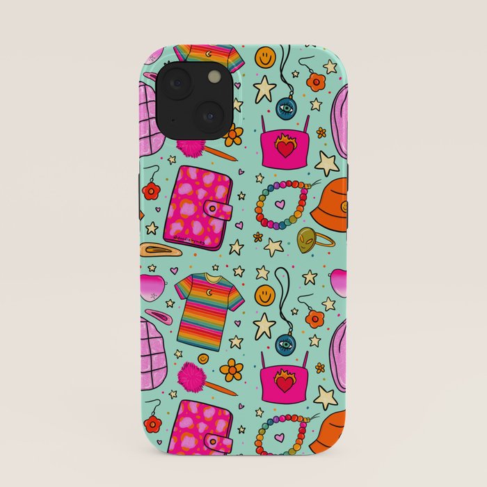 90's Things Print iPhone Case