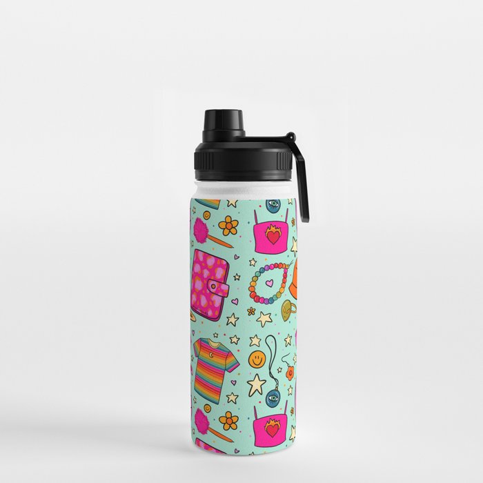 90's Things Print Water Bottle