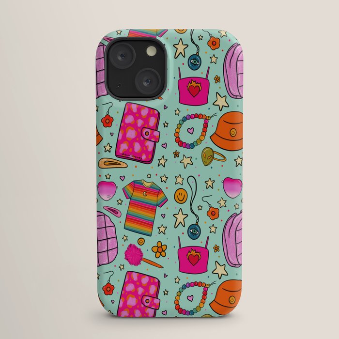 90's Things Print iPhone Case