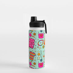 90's Things Print Water Bottle