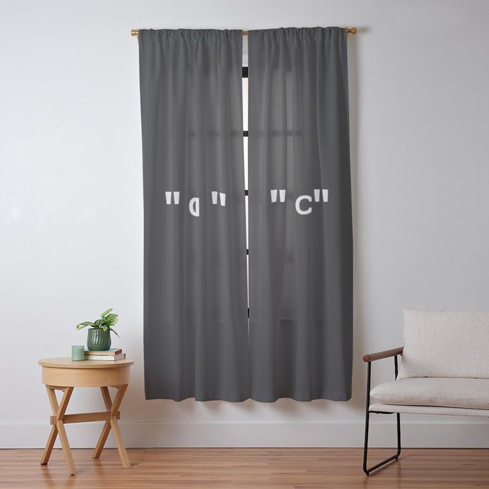" Art " (Negative) Window Curtain