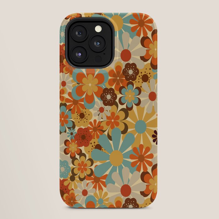 70's Retro Floral Patterned Prints iPhone Case