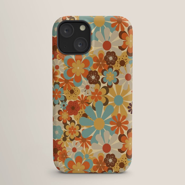 70's Retro Floral Patterned Prints iPhone Case