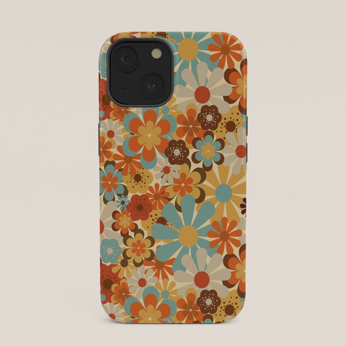 70's Retro Floral Patterned Prints iPhone Case