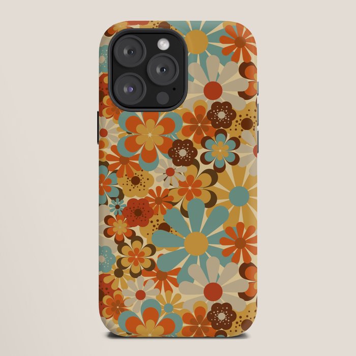 70's Retro Floral Patterned Prints iPhone Case