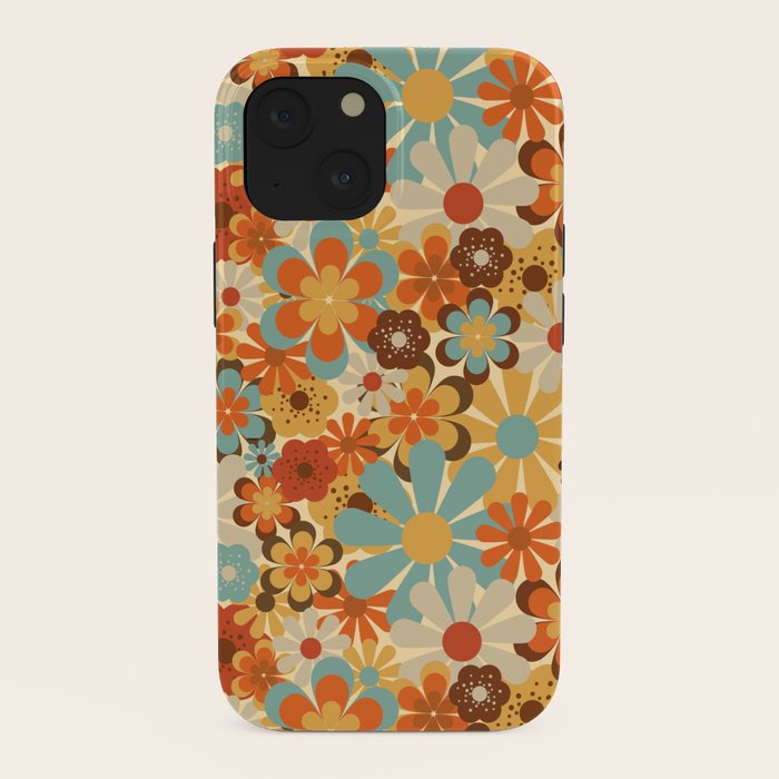 70's Retro Floral Patterned Prints iPhone Case
