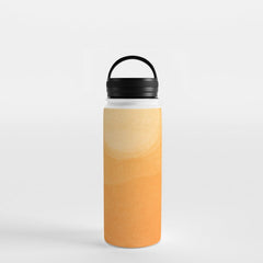 70s Style Golden Sunset Abstract Landscape Water Bottle