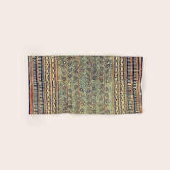 18th Century Indian Tree Textile Digital Art Painting  Bath Towel