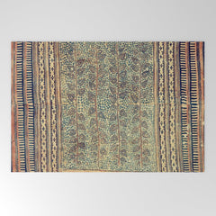 18th Century Indian Tree Textile Digital Art Painting  Welcome Mat